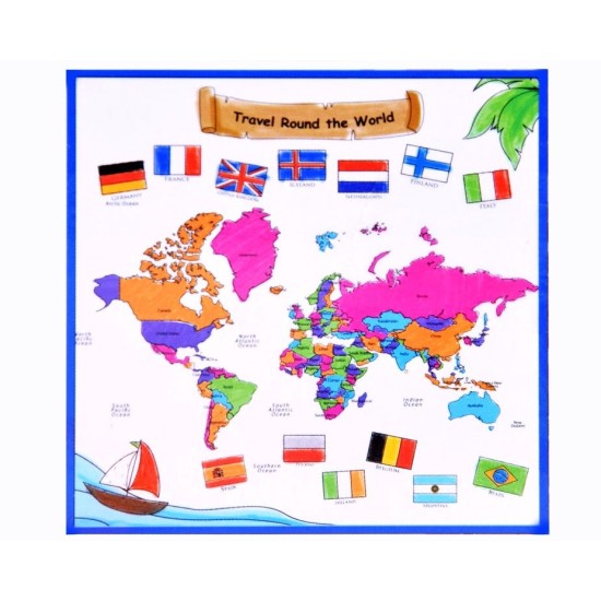 Krāsojams plakāts "Pasaules karte"