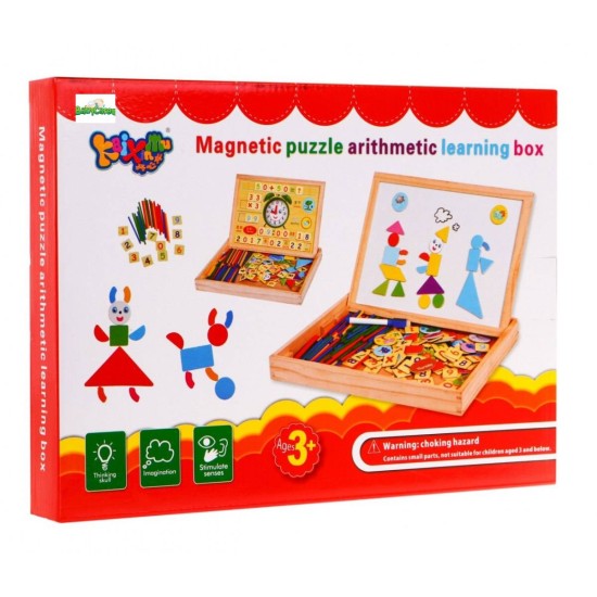 Medinė magnetinė - piešimo lenta su priedais