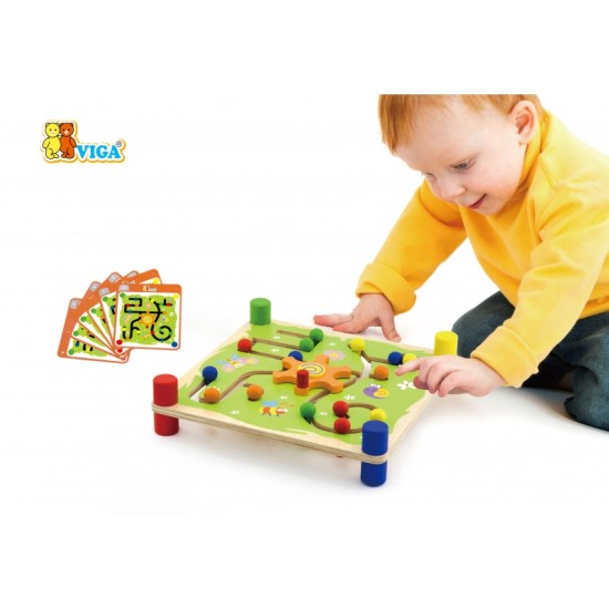 Viga Toys Medinis edukacinis žaidimas "Labirintai"