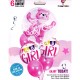 Folinis balionas "BABY GIRL", 6 vnt.
