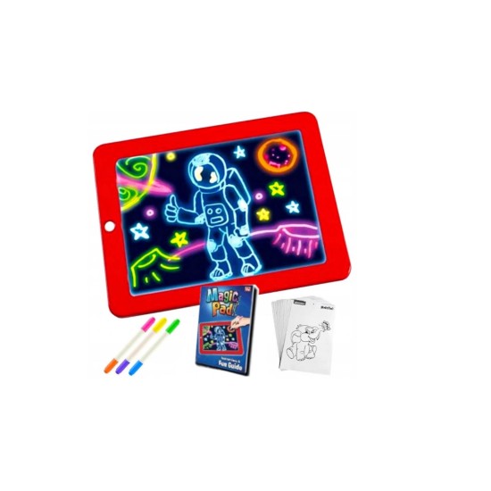 Magiška piešimui ir mokslui skirta šviečianti lenta „Magic Pad“