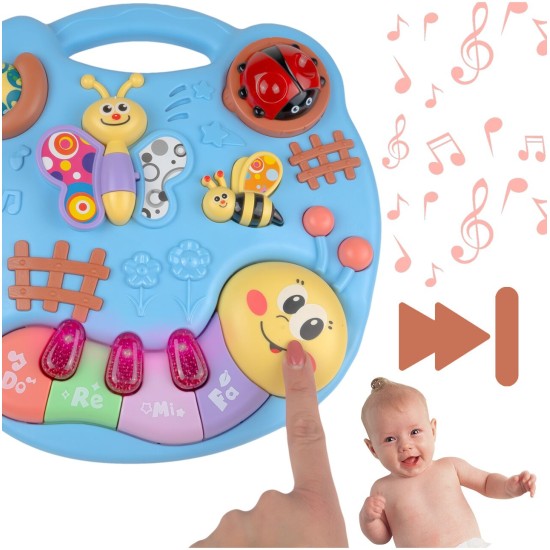 Izglītojošs muzikālais galds 2*1 - zils