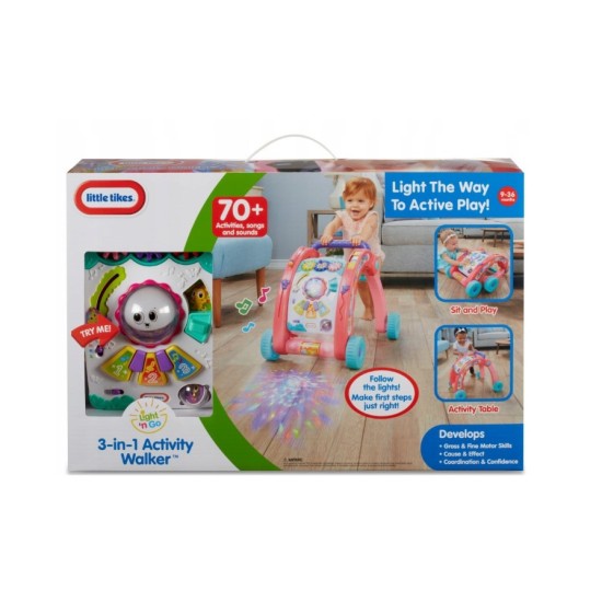 Stūmējs - Treniņu galds Little Tikes 3*1 Pink