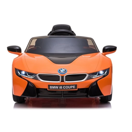 Vienvietīgs bērnu elektromobilis BMW I8 Lift, oranžs