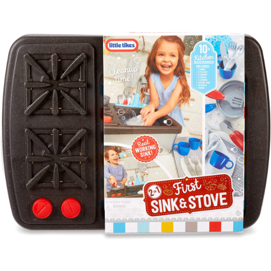 Little Tikes rotaļlietu virtuves izlietne ar traukiem un tekošu ūdeni
