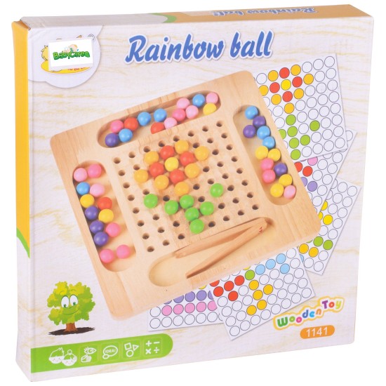 Medinė lavinamoji kūrybinė mozaika Rainbow
