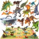 Figūriņas - dinozauri, 11 gab. + paklājiņš