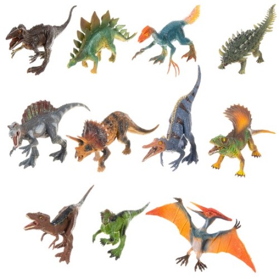 Figūriņas - dinozauri, 11 gab. + paklājiņš