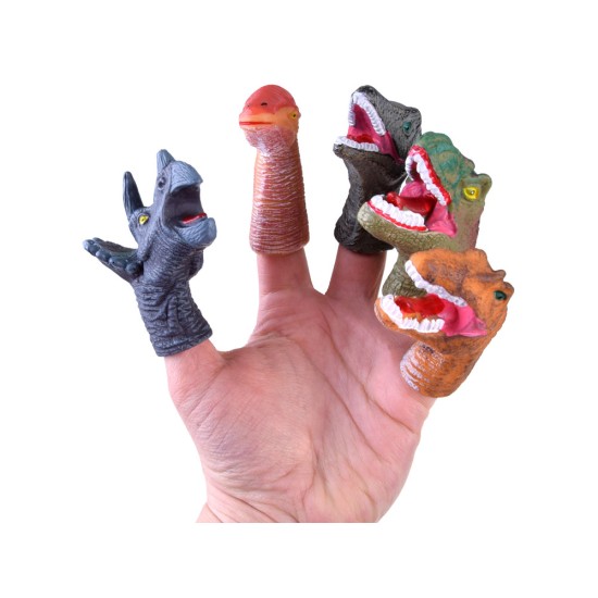 Pirštukų žaisliukai - Dinozaurai 5vnt.