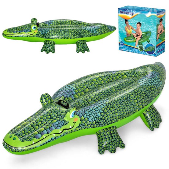 BESTWAY Piepūšamais krokodils peldēšanai 152x71 cm.