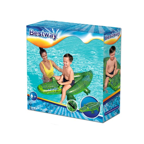 BESTWAY Piepūšamais krokodils peldēšanai 152x71 cm.