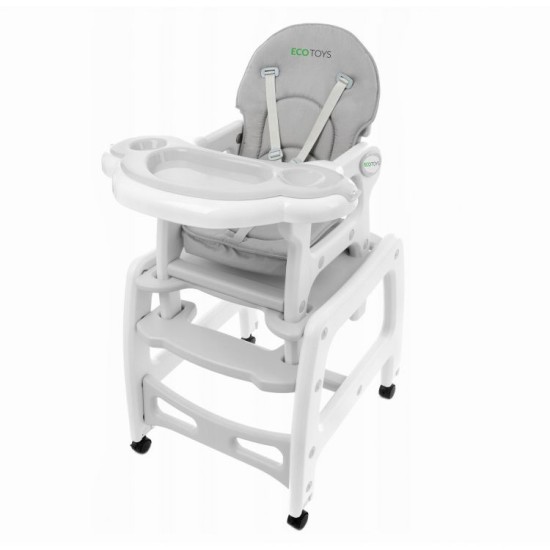 Maitinimo Kėdutė-Transformeris 3*1 ECO TOYS Pilka