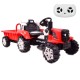 Sarkans elektrotraktors ar piekabi TRUCK III
