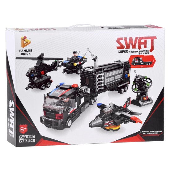 SWAT konstruktors 6in1, 672 detaļas