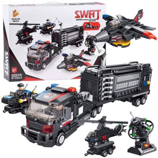 SWAT konstruktors 6in1, 672 detaļas