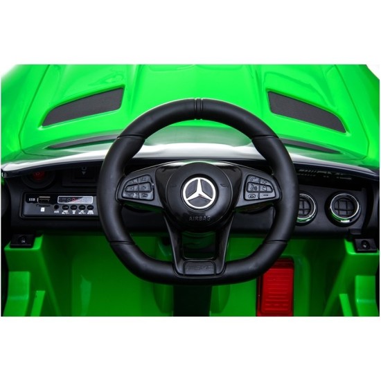 Elektriskā automašīna bērniem Mercedes GTR, zaļš
