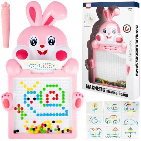 Montessori bērnu magnētiskais dēlis "Magpad", Rabbit Pink, 46.5 cm.