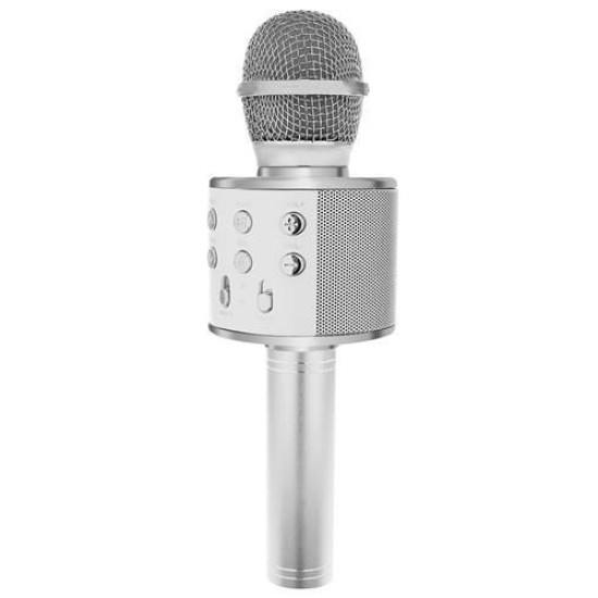 Nešiojamas karaoke bluetooth mikrofonas Ws 858 Silver