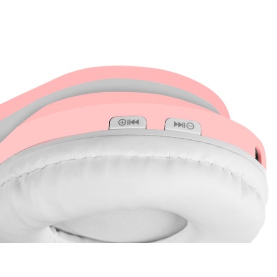 Bezvadu Bluetooth austiņas ar LED Earbuds Rose