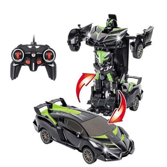 Radijo bangomis valdomas transformuojamas automobilis - robotas