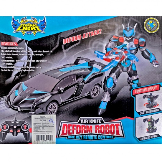 Radijo bangomis valdomas transformuojamas automobilis - robotas