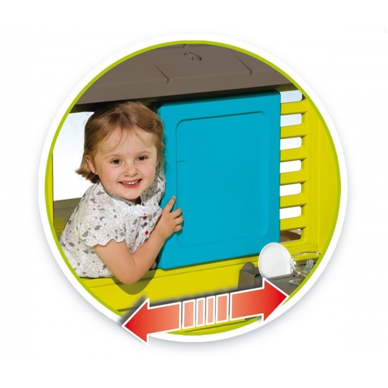 Bērnu rotaļu namiņš ar virtuvīti Smoby Pretty Playhouse + Summer Kitchen