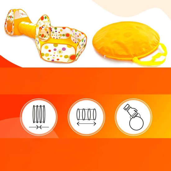 Telts-tunelis ar rotaļu laukumu Orange