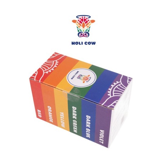 Spalvingi Holi milteliai – rinkinys 6x100g.