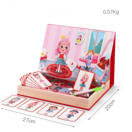 Dvipusė medinė piešimo lenta 2*1 „Princesė“
