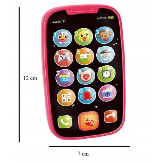 Žaislinis muzikinis telefonas Smartphone Hola Rose