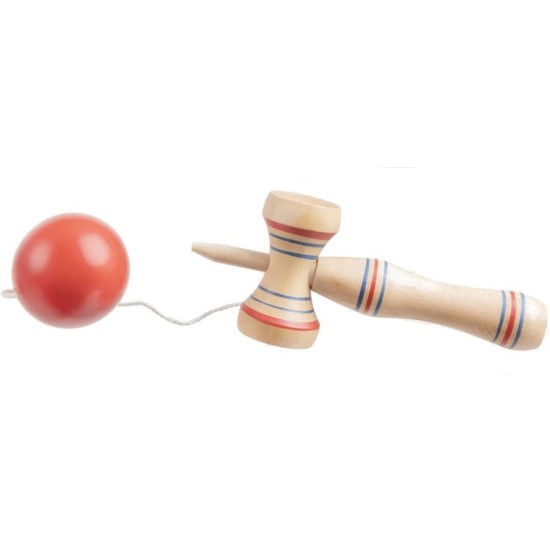KENDAMA koka prasmju spēle — sarkana