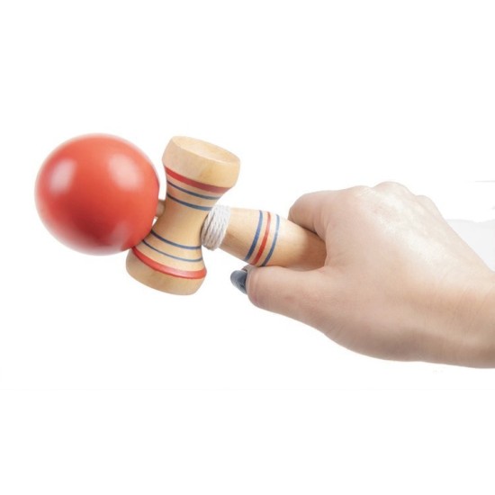 KENDAMA koka prasmju spēle — sarkana