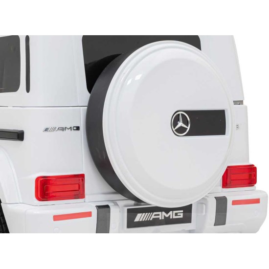 Vienvietīgs elektroauto Mercedes G63 AMG 4x4, balts