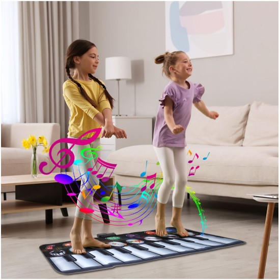 Interaktīvs liels muzikālais deju paklājiņš 148 cm.