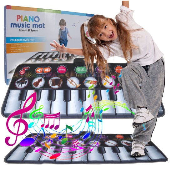 Interaktīvs liels muzikālais deju paklājiņš 148 cm.
