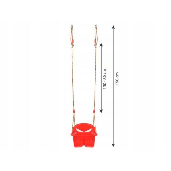 Vienvietīgās plastmasas šūpoles RED