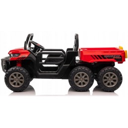 Divvietīga bērnu elektromobilis Farmer Truck, sarkans 4x4 300 W