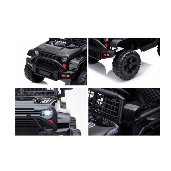 Elektroauto bērniem Jeep Tumša nakts, melna