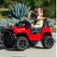 Elektroauto bērniem Jeep Tumša nakts, sarkana