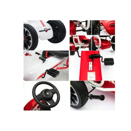 Hecht Abarth gokarts, balts
