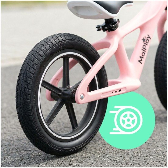 Bērnu līdzsvara velosipēds Nylu Pink 12"