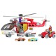 Liels rotaļu glābšanas helikopters ar transportlīdzekļiem un figūrām, 59 cm.