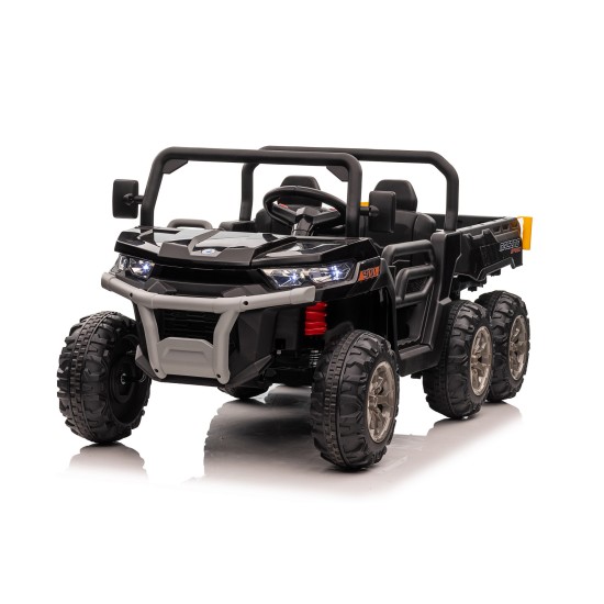 Divvietīga bērnu elektromobilis Farmer Truck, melns 4x4 300 W