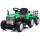New Holland elektriskais traktors ar piekabi, zaļš