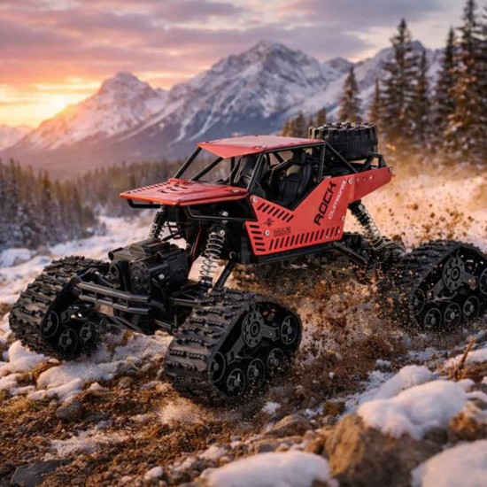 Radiovadāma 4x4 apvidus automašīna ROCK CLIMBING CAR, sarkana