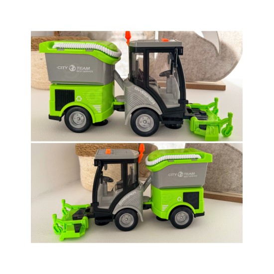 Woopie City Sweeper 1:16 Zaļš ar skaņas un gaismas efektiem