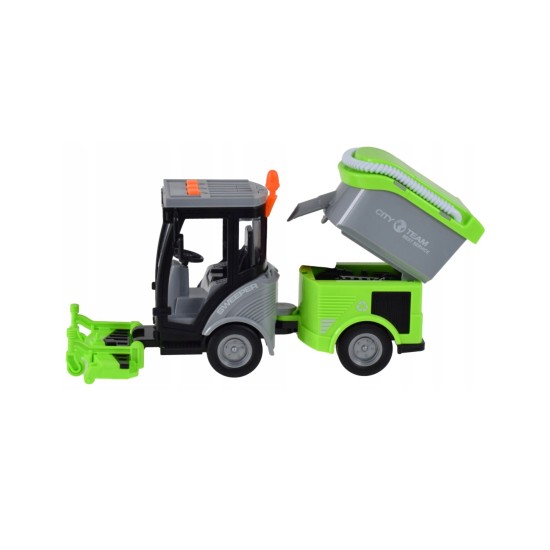 Woopie City Sweeper 1:16 Zaļš ar skaņas un gaismas efektiem