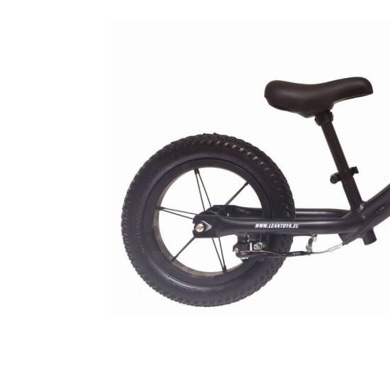 Līdzsvara velosipēds Levi ar bremzēm un piepūšamiem riteņiem, Black