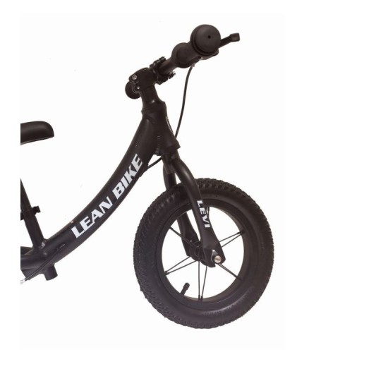 Līdzsvara velosipēds Levi ar bremzēm un piepūšamiem riteņiem, Black