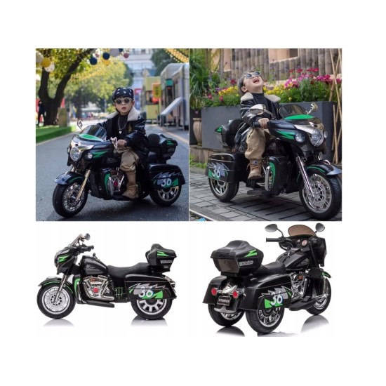 Elektriskais klusais trīsriteņu motocikls Goldwing NEL-R1800GS, melns